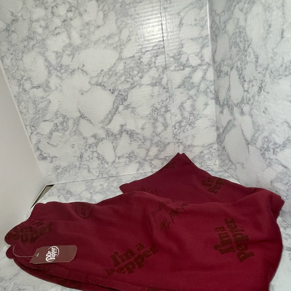 Dr Pepper Maroon sweat pants